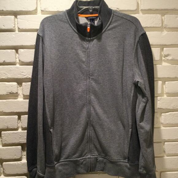 Lands’ End French terry zip up sweatshirt jacket L - Picture 1 of 4